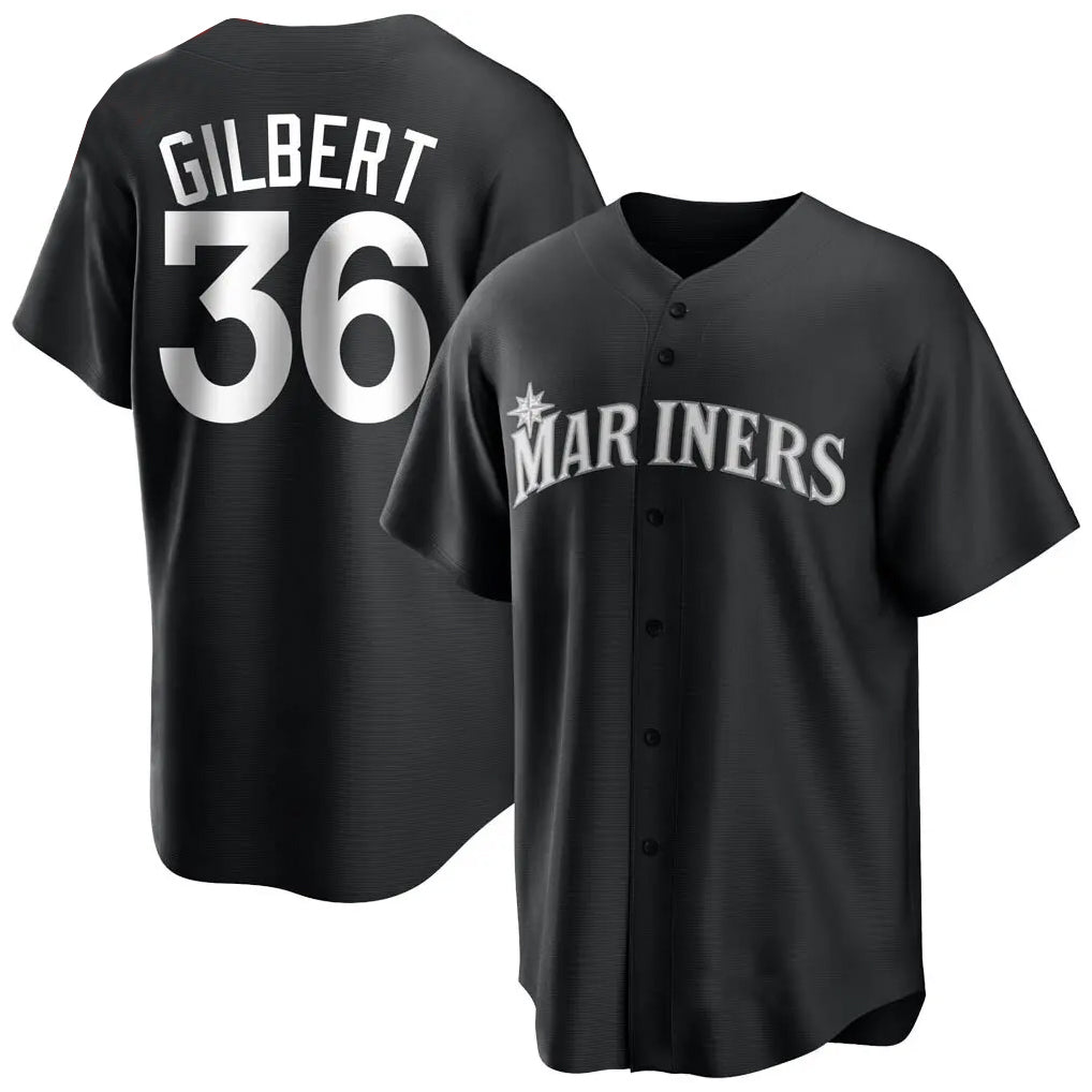 Fenge S.Mariners #36 Logan Gilbert Player Black Home Limited Stitched Jerseys