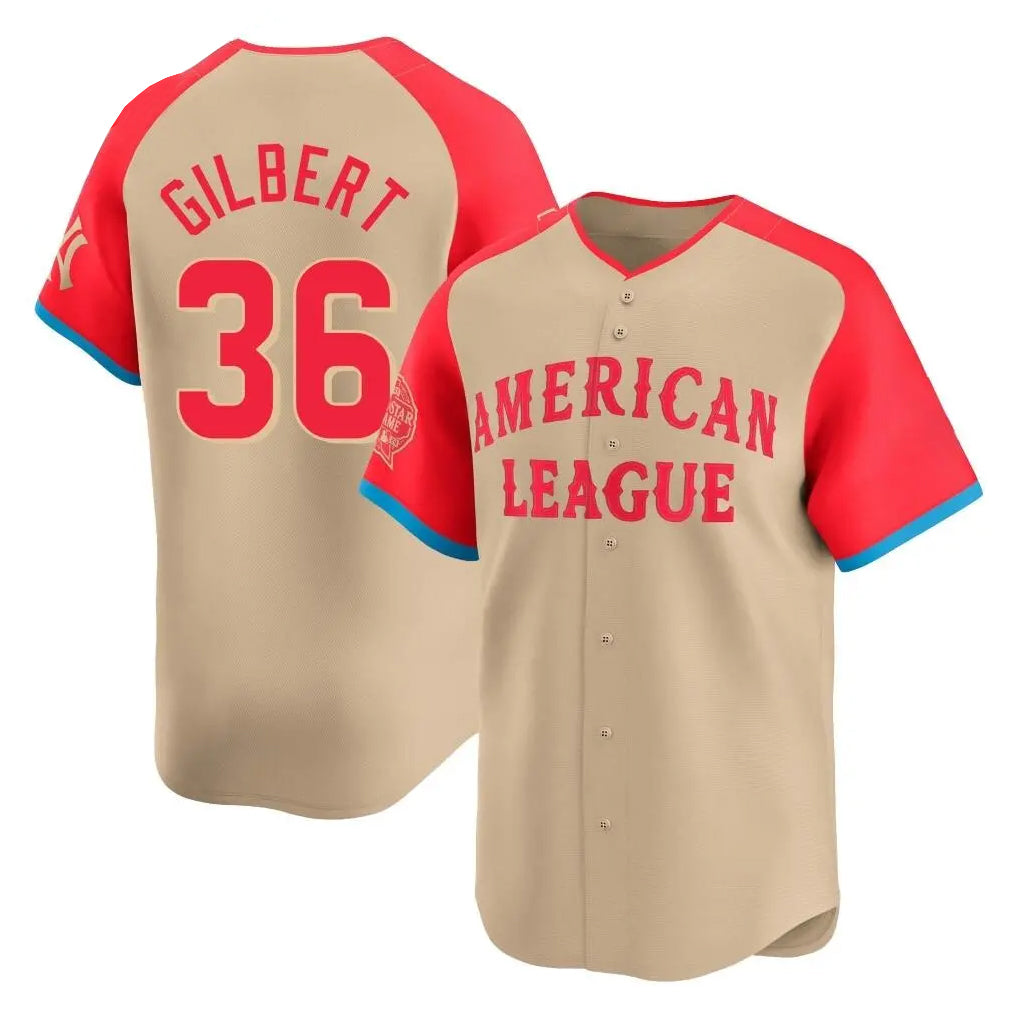 Fenge S.Mariners #36 Logan Gilbert Player Cream American League All-Star Limited Game Stitched Jerseys