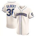Fenge S.Mariners #36 Logan Gilbert Player Cream Home Limited Elite Stitched Jerseys
