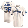 Fenge S.Mariners #36 Logan Gilbert Player Cream Home Limited Stitched Jerseys