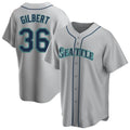 Fenge S.Mariners #36 Logan Gilbert Player Gray Home Game Stitched Jerseys