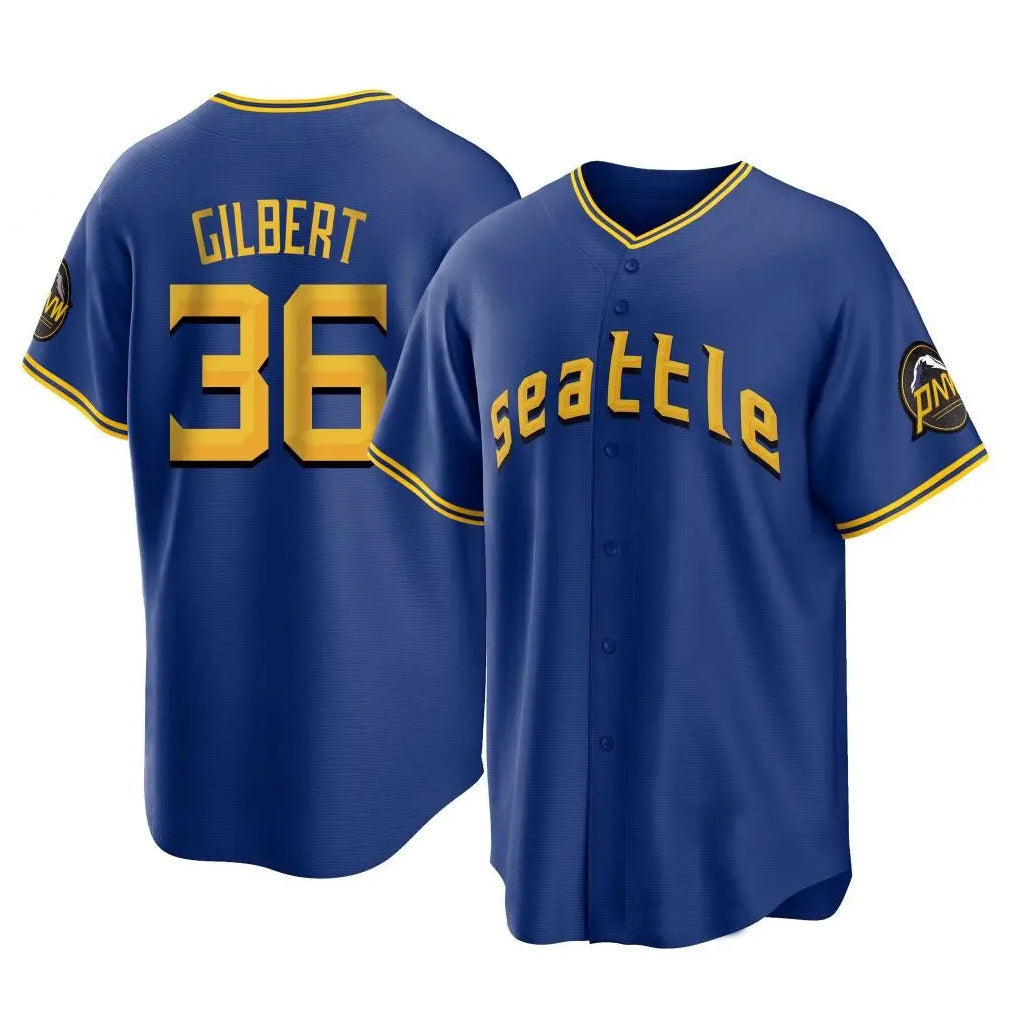 Fenge S.Mariners #36 Logan Gilbert Player Royal City Connect Home Game Stitched Jerseys