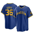 Fenge S.Mariners #36 Logan Gilbert Player Royal City Connect Home Game Stitched Jerseys