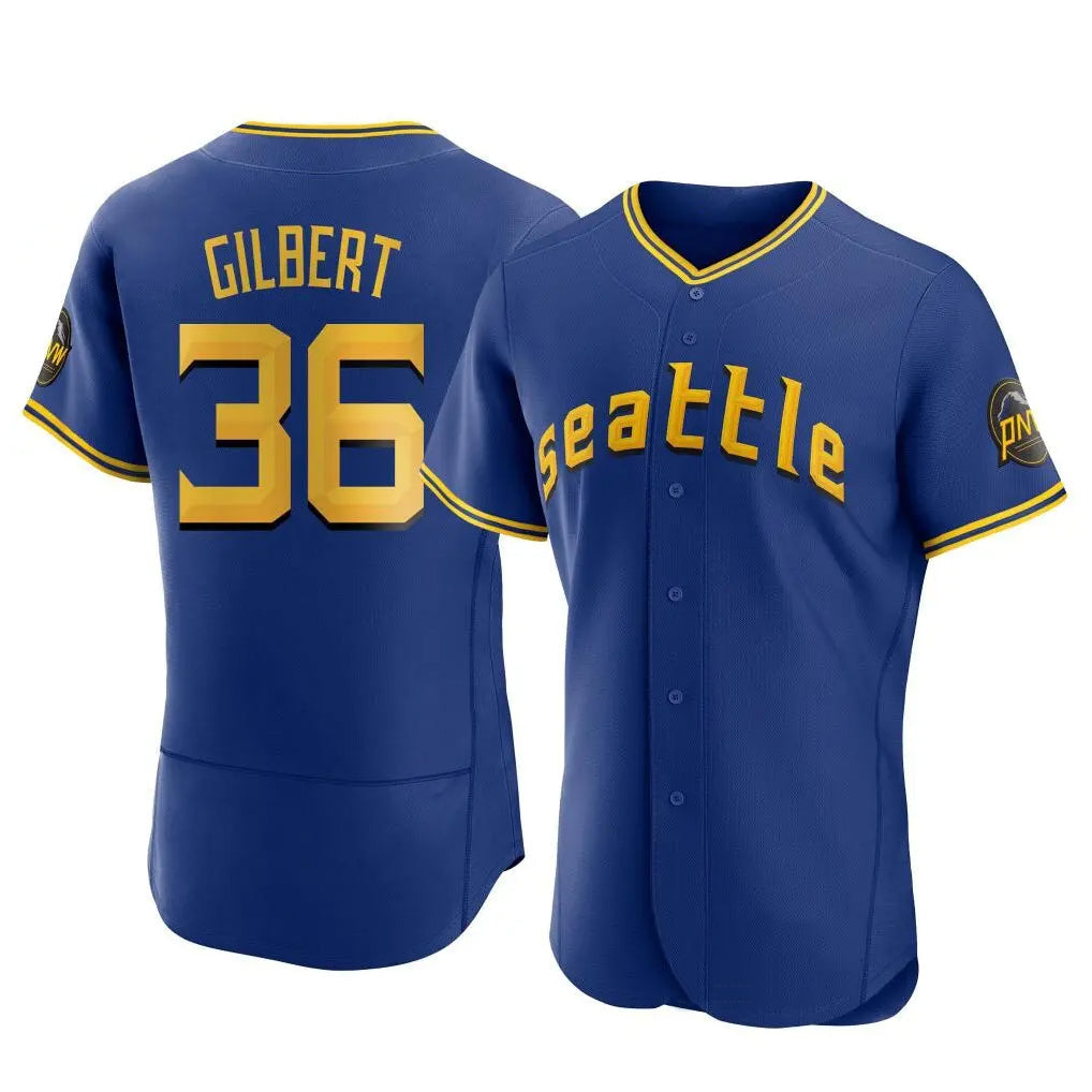 Fenge S.Mariners #36 Logan Gilbert Player Royal City Connect Home Limited Elite Stitched Jerseys