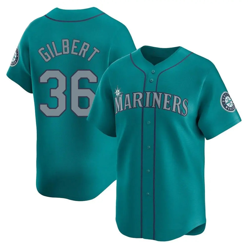 Fenge S.Mariners #36 Logan Gilbert Player Teal Home Limited Stitched Jerseys