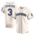 Fenge S.Mariners #3 J.P. Crawford Player Cream Home Limited Stitched Jerseys