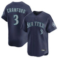 Fenge S.Mariners #3 J.P. Crawford Player Navy Home Limited Stitched Jerseys