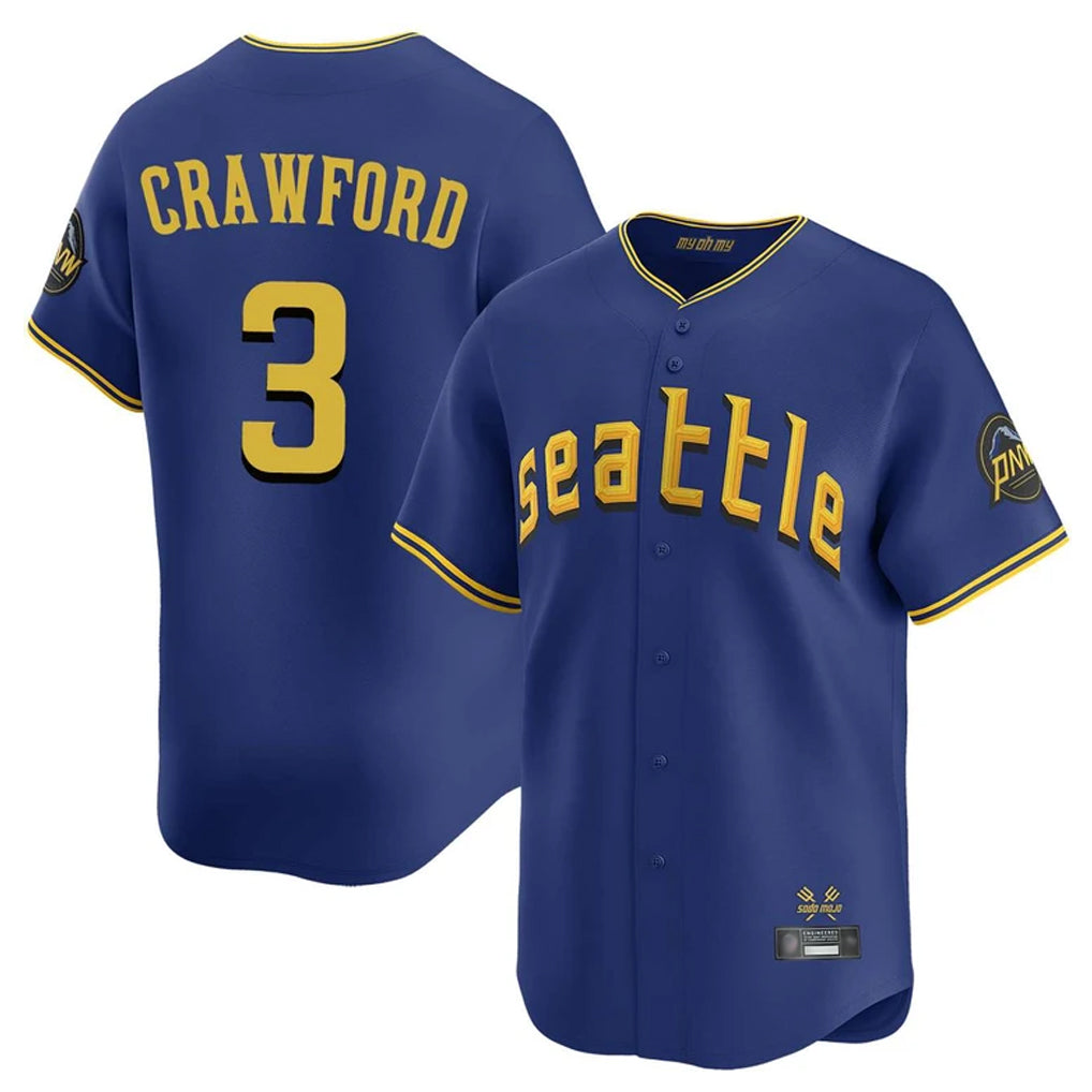 Fenge S.Mariners #3 J.P. Crawford Player Royal City Connect Home Limited Stitched Jerseys