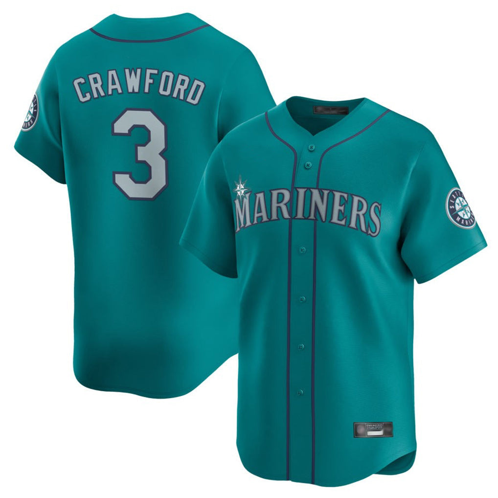 Fenge S.Mariners #3 J.P. Crawford Player Teal Home Limited Stitched Jerseys