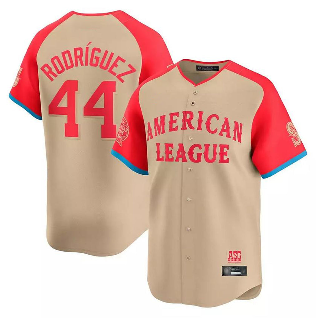 Fenge S.Mariners #44 Julio Rodriguez Player Cream American League All-Star Game Limited Stitched Jerseys
