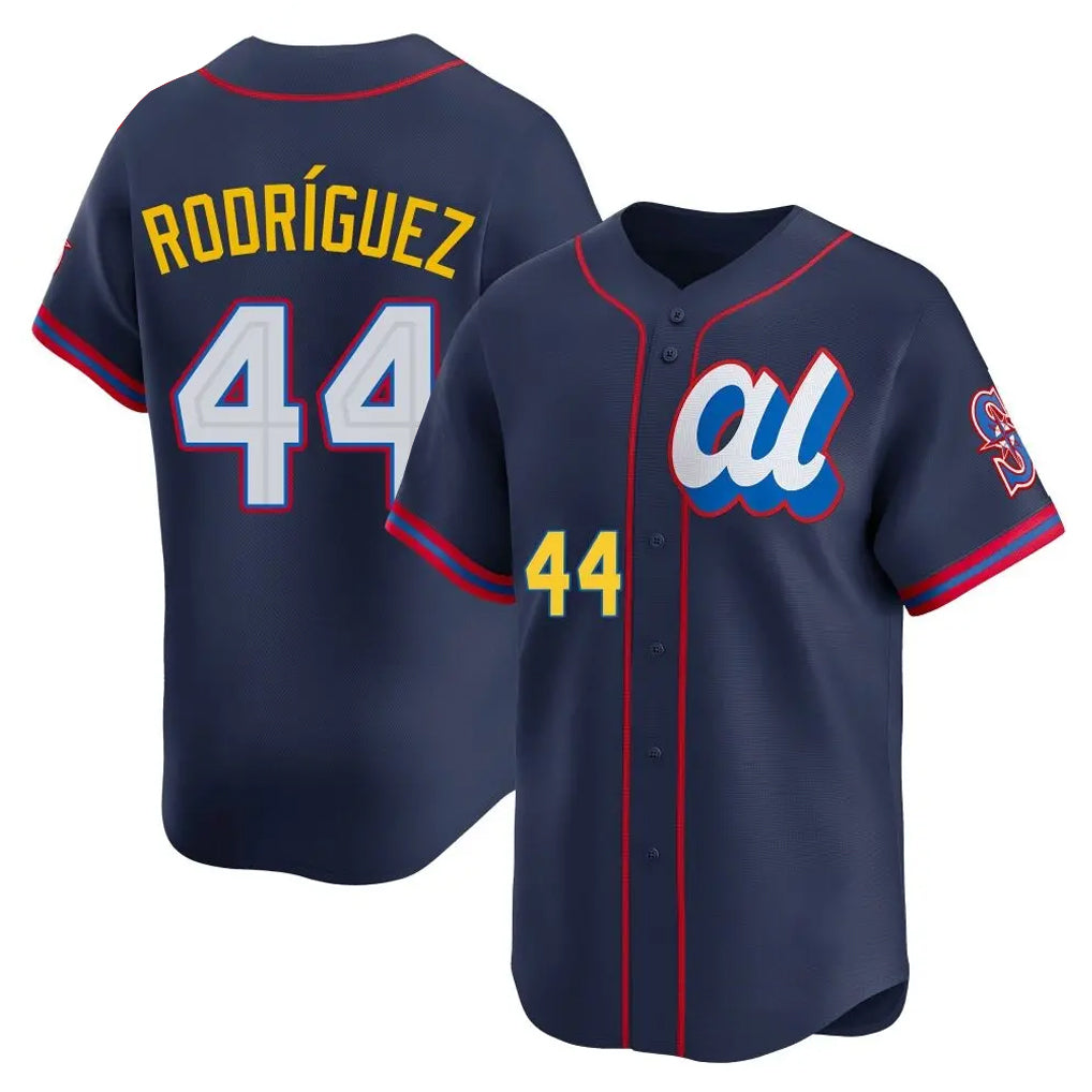 Fenge S.Mariners #44 Julio Rodriguez Player Navy American League All-Star Edition Limited Stitched Jerseys