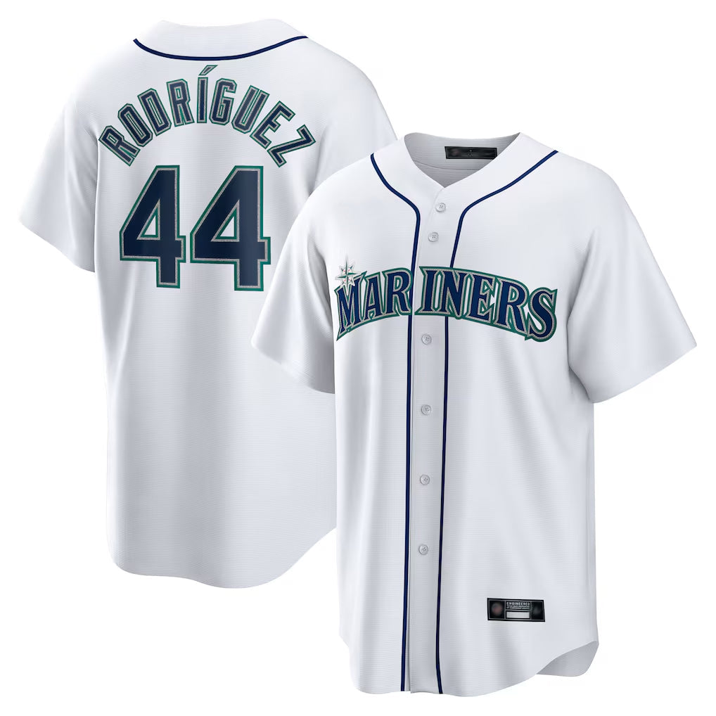 Fenge S.Mariners #44 Julio Rodriguez Player White Home Game Stitched Jerseys