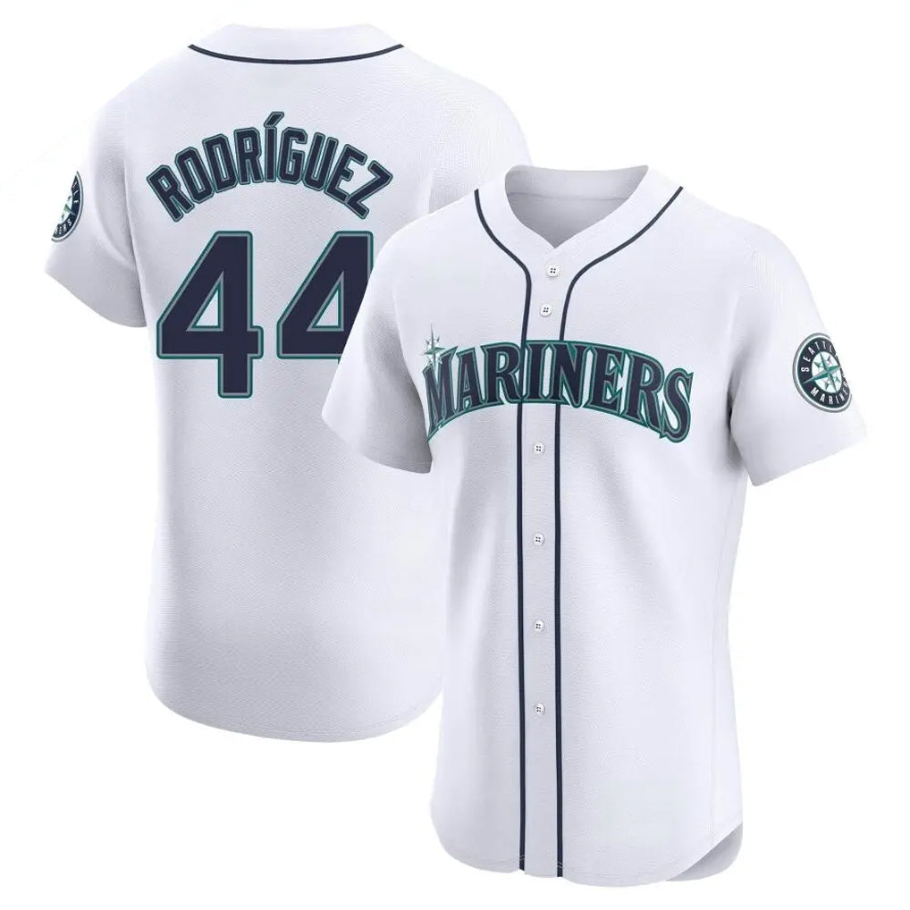 Fenge S.Mariners #44 Julio Rodriguez Player White Home Limited Elite Stitched Jerseys