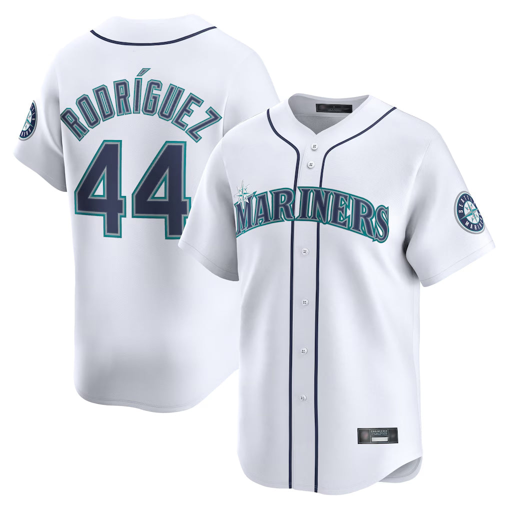 Fenge S.Mariners #44 Julio Rodriguez Player White Home Limited Stitched Jerseys