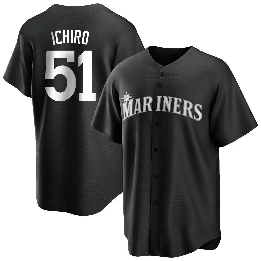 Fenge S.Mariners #51 Ichiro Suzuki Player Black Home Limited Stitched Jerseys