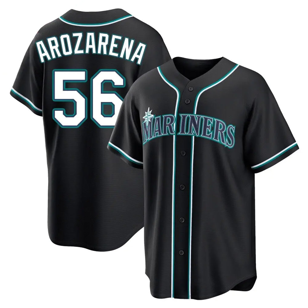 Fenge S.Mariners #56 Randy Arozarena Player Black Fashion Home Limited Stitched Jerseys