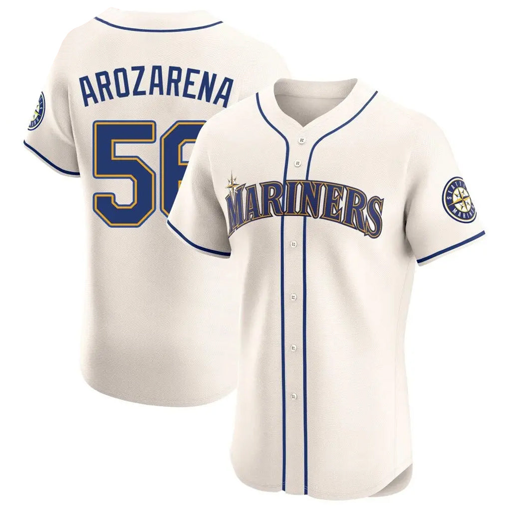 Fenge S.Mariners #56 Randy Arozarena Player Cream Home Limited Elite Stitched Jerseys