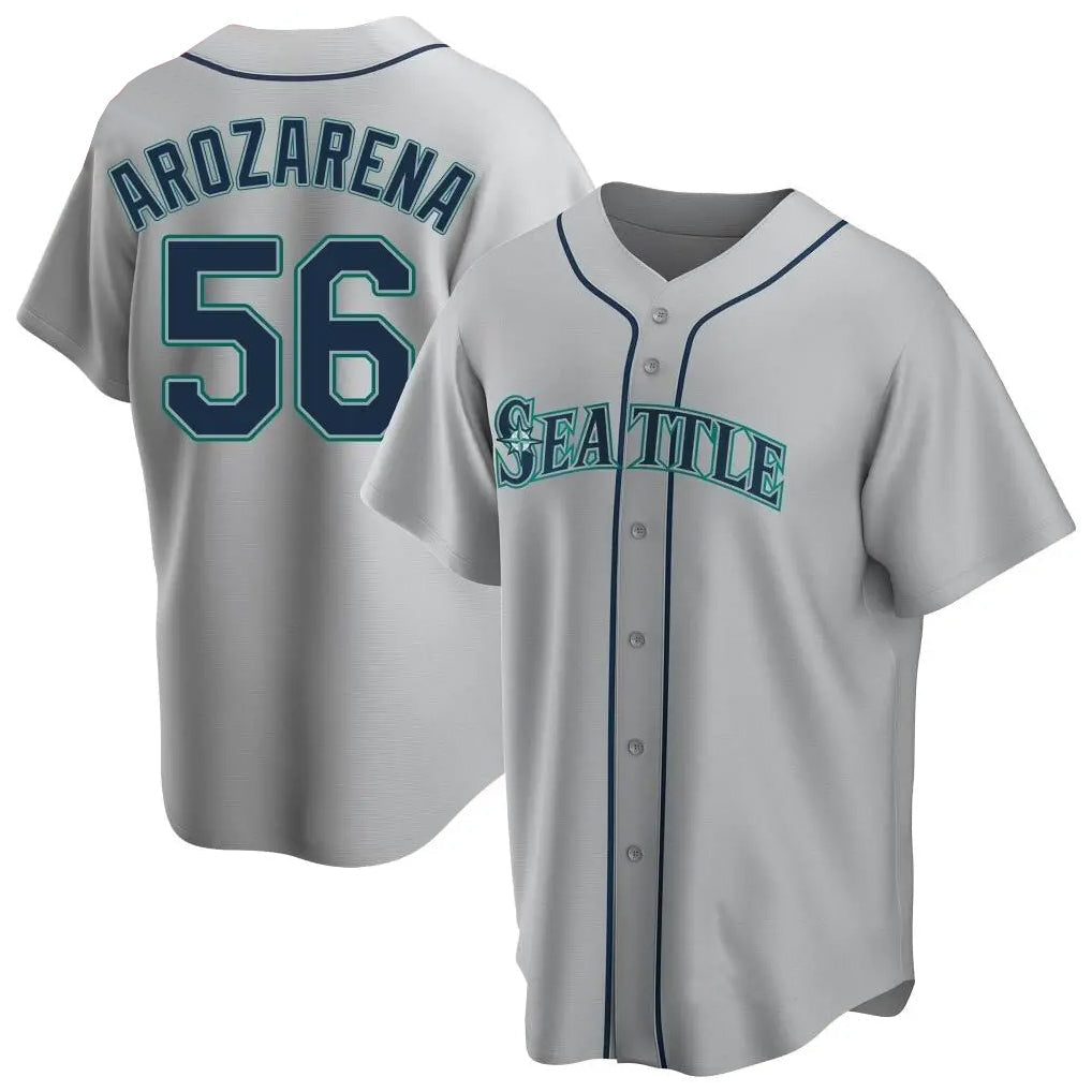 Fenge S.Mariners #56 Randy Arozarena Player Gray Home Game Stitched Jerseys
