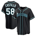 Fenge S.Mariners #58 Luis Castillo Player Black Fashion Home Limited Stitched Jerseys