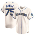 Fenge S.Mariners #75 Andres Munoz Player Cream Home Limited Stitched Jerseys
