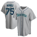 Fenge S.Mariners #75 Andres Munoz Player Gray Home Game Stitched Jerseys