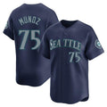 Fenge S.Mariners #75 Andres Munoz Player Navy Home Limited Stitched Jerseys
