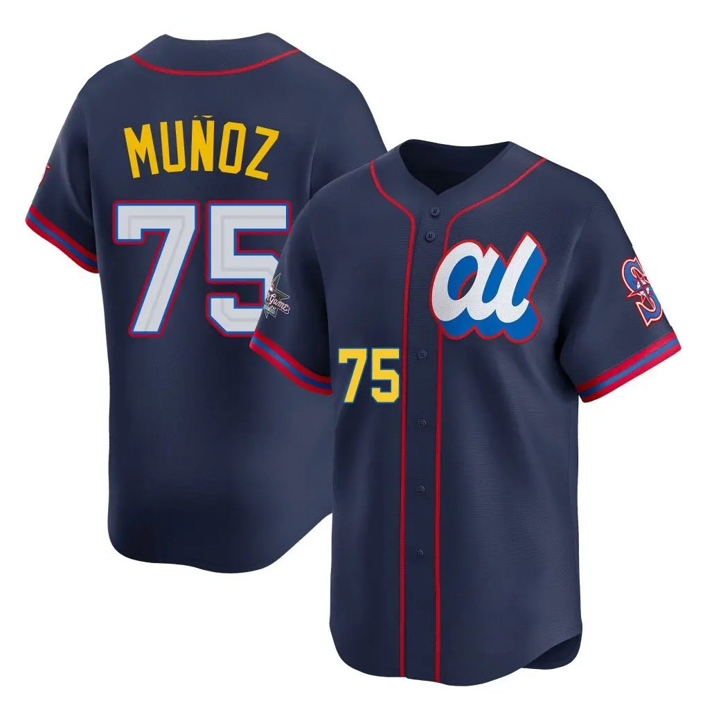 Fenge S.Mariners #75 Andres Munoz Player Navy Limited American League All-Star Edition Stitched Jerseys