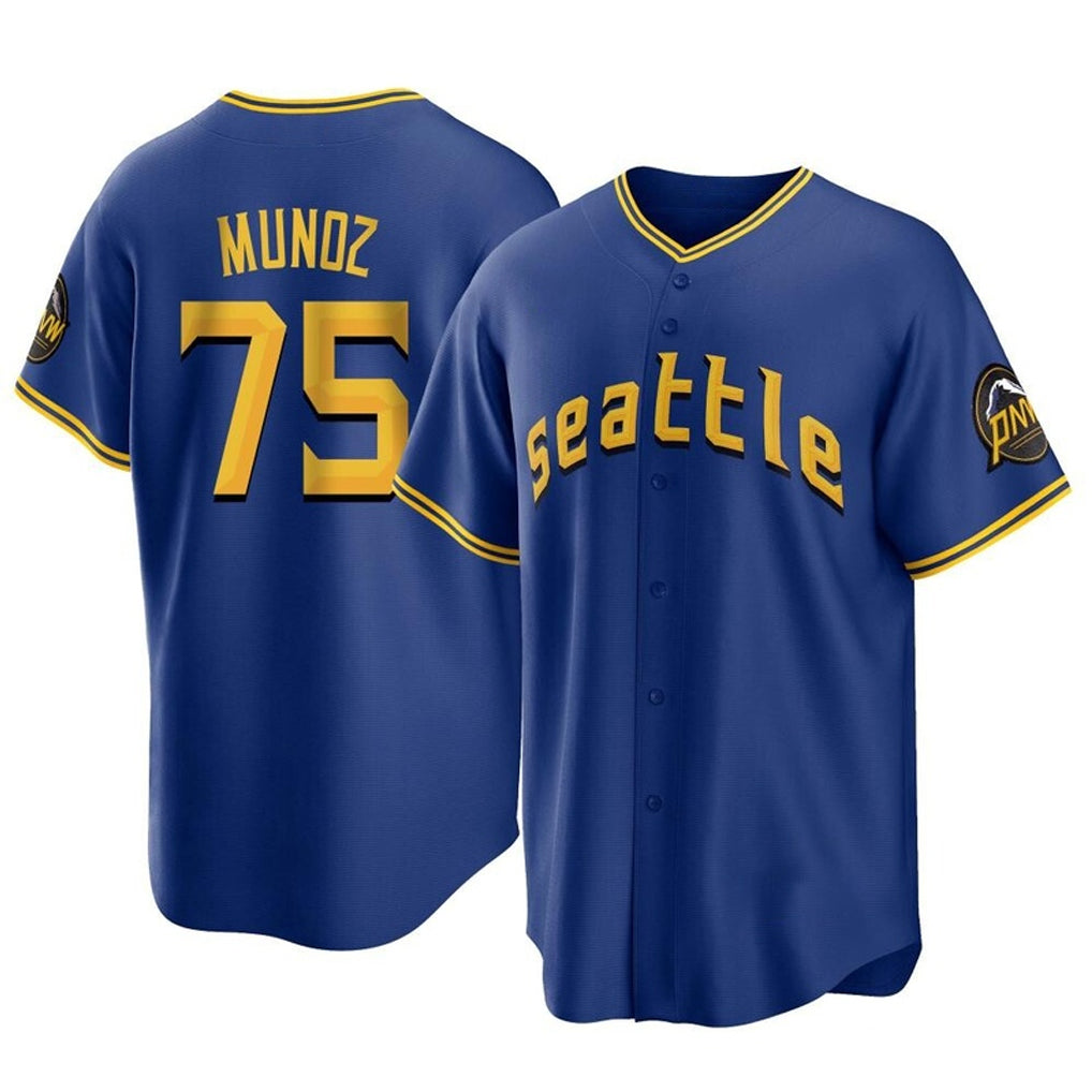 Fenge S.Mariners #75 Andres Munoz Player Royal City Connect Home Game Stitched Jerseys