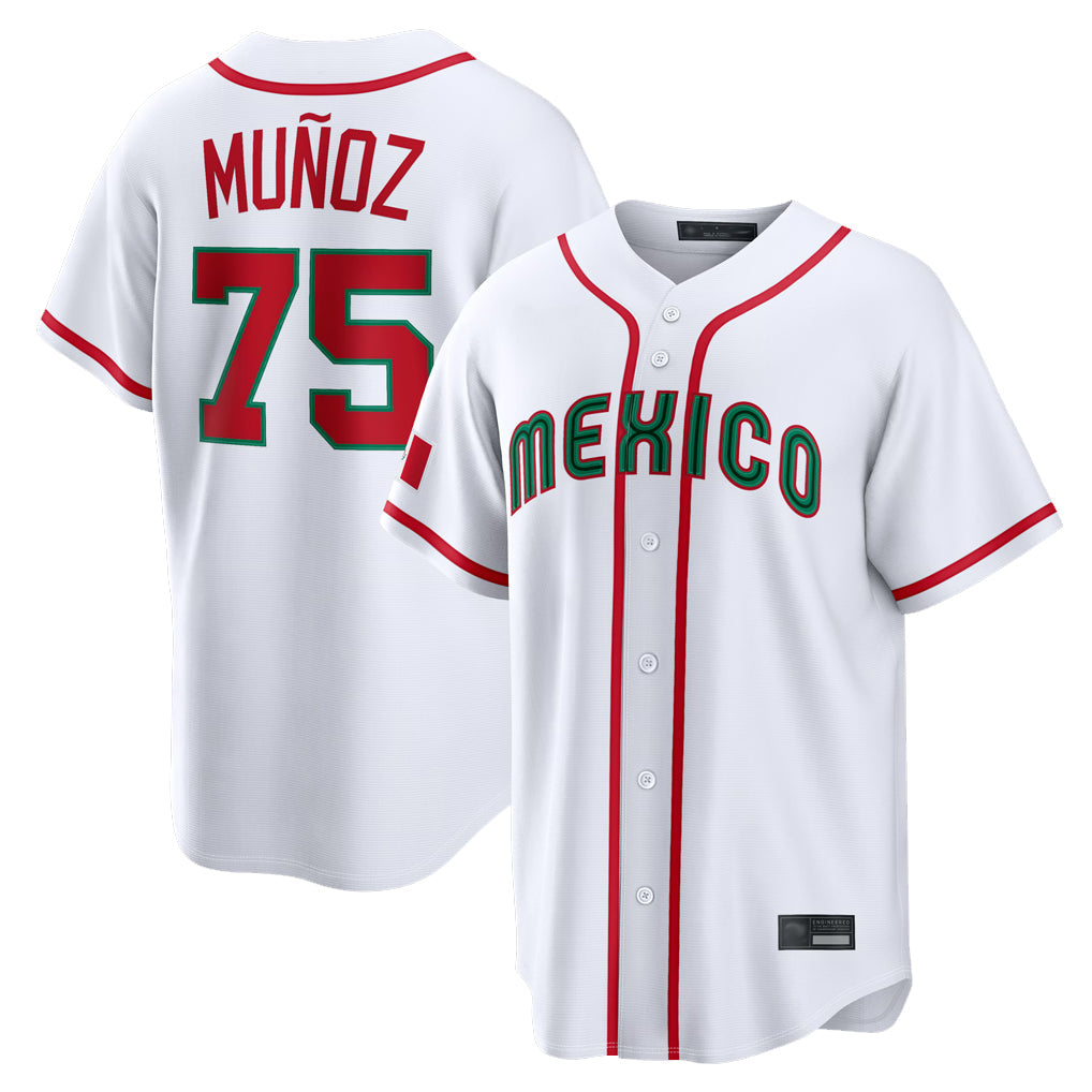 Fenge S.Mariners #75 Andres Munoz Player White 2026 World Classic Home Limited Stitched Jerseys
