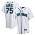 Fenge S.Mariners #75 Andres Munoz Player White Home Game Stitched Jerseys