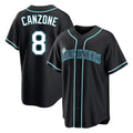 Fenge S.Mariners #8 Dominic Canzone Player Black Fashion Home Limited Stitched Jerseys