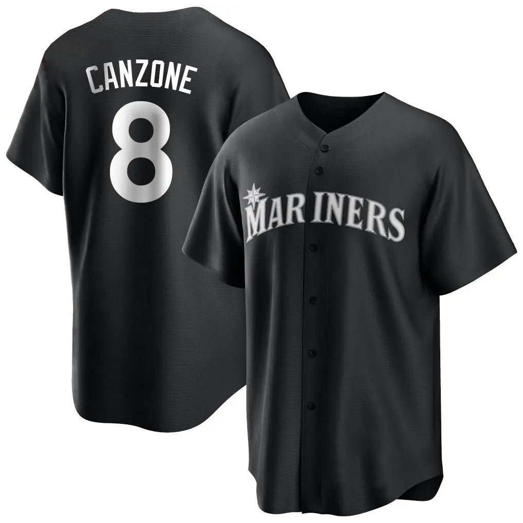 Fenge S.Mariners #8 Dominic Canzone Player Black Home Limited Stitched Jerseys