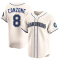 Fenge S.Mariners #8 Dominic Canzone Player Cream Home Limited Stitched Jerseys