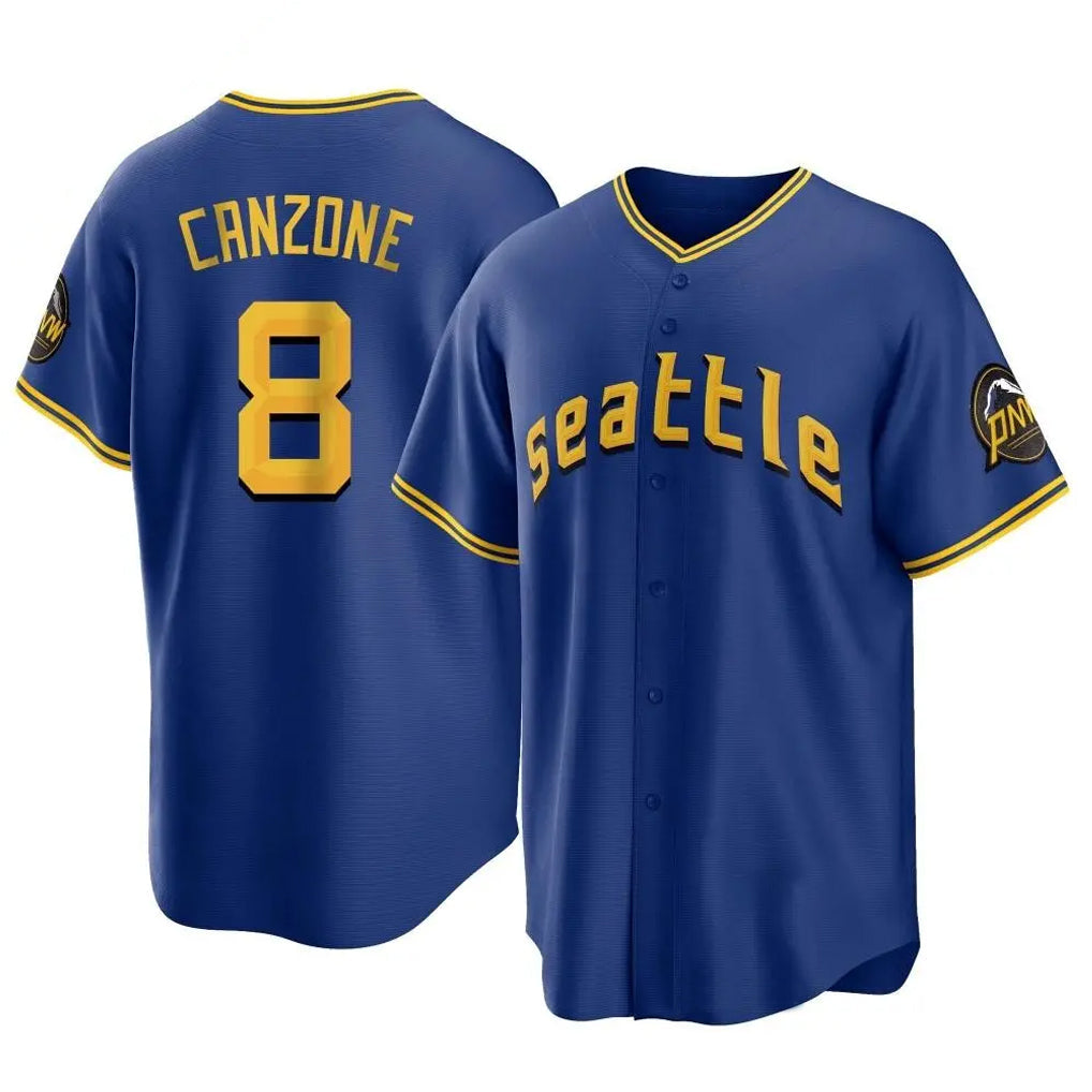 Fenge S.Mariners #8 Dominic Canzone Player Royal City Connect Home Game Stitched Jerseys