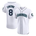 Fenge S.Mariners #8 Dominic Canzone Player White Home Limited Elite Stitched Jerseys