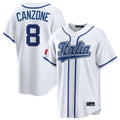 Fenge S.Mariners #8 Dominic Canzone Player White Italy 2026 World Classic Home Game Stitched Jerseys