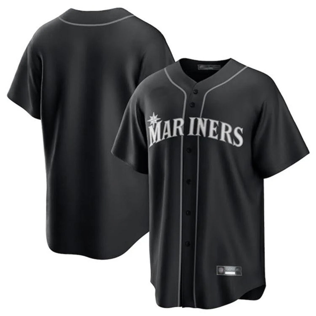 Fenge S.Mariners Blank Player Black Home Limited Stitched Jerseys