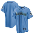 Fenge S.Mariners Blank Player Light Blue Home Limited Stitched Jerseys