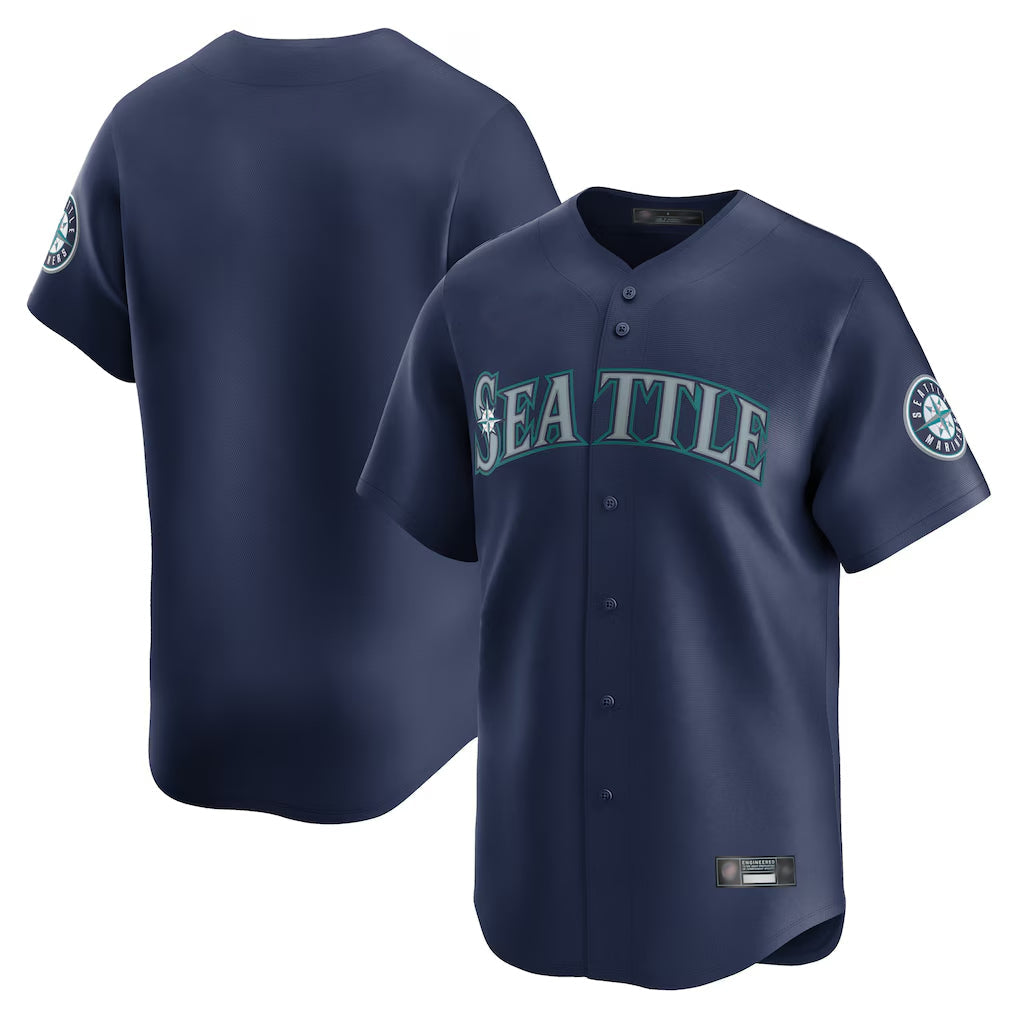 Fenge S.Mariners Blank Player Navy Home Limited Stitched Jerseys