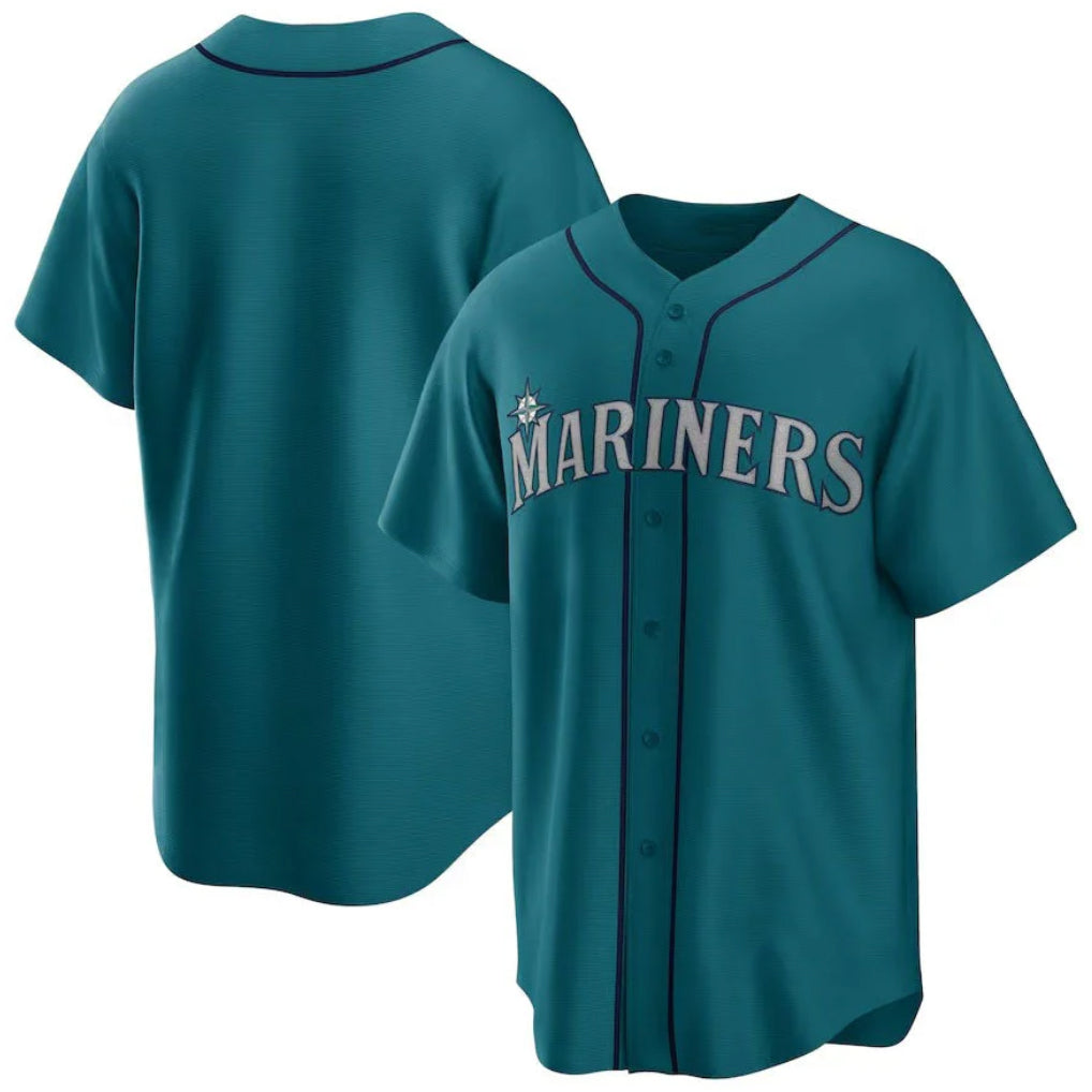 Fenge S.Mariners Blank Player Teal Home Game Stitched Jerseys