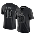 Fenge S.Seahawks #10 Cooper Kupp Player Black Limited Reflective Home Game Stitched Jerseys