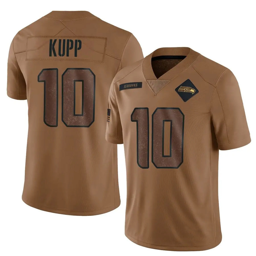 Fenge S.Seahawks #10 Cooper Kupp Player Brown Salute To Service Limited Stitched Jerseys