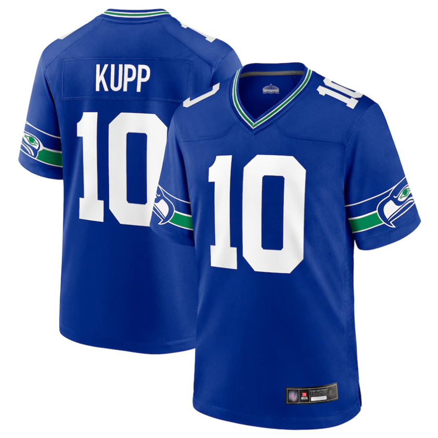 Fenge S.Seahawks #10 Cooper Kupp Player Royal Game Stitched Jerseys