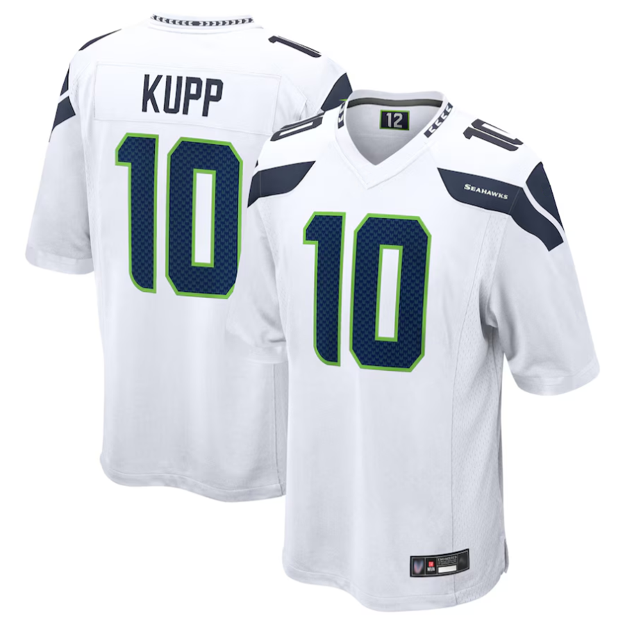 Fenge S.Seahawks #10 Cooper Kupp Player White Replica Game Stitched Jerseys