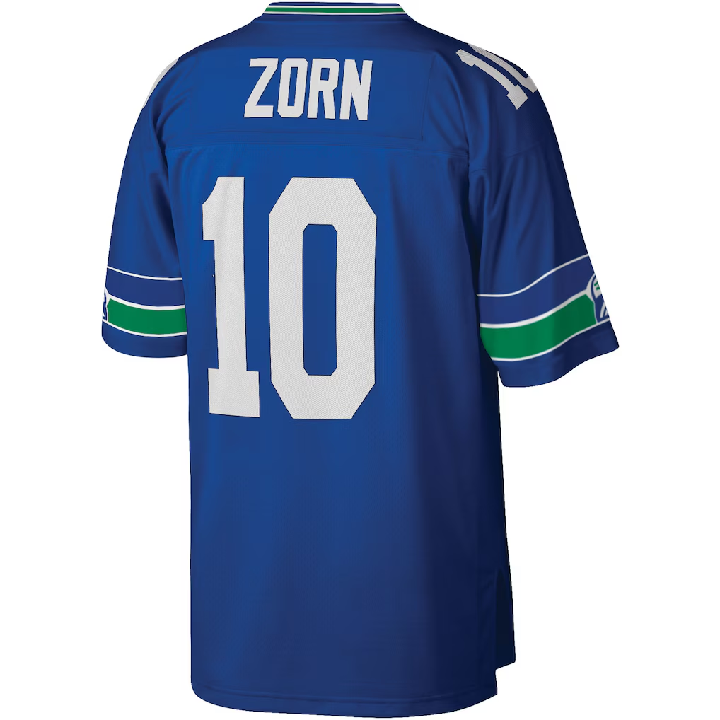Fenge S.Seahawks #10 Jim Zorn Mitchell & Ness Royal Legacy Replica Jersey