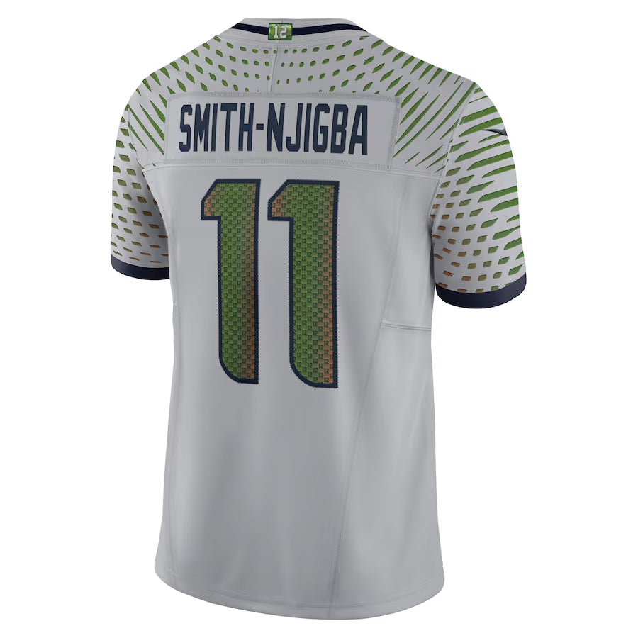 Fenge S.Seahawks #11 Jaxon Smith-Njigba Player Grey Rivalries Collection Limited Stitched Jerseys