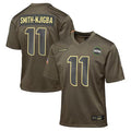 Fenge S.Seahawks #11 Jaxon Smith-Njigba Player Olive Salute to Service Game Stitched Jerseys