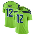 Fenge S.Seahawks #12 12th Fan Player Green Limited Color Rush Home Game Stitched Jerseys