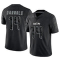 Fenge S.Seahawks #14 Sam Darnold Player Black RFLCTV Limited Football Jerseys