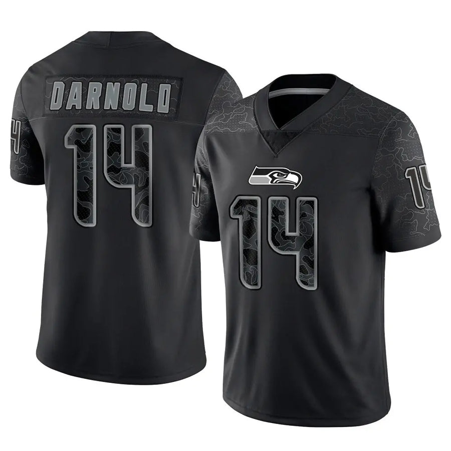 Fenge S.Seahawks #14 Sam Darnold Player Black RFLCTV Limited Football Jerseys